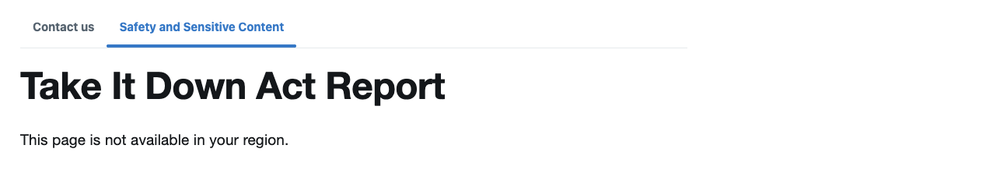 Ошибка X: Take It Down Act Report. Эта страница недоступна в вашем регионе.